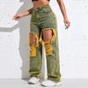 Shascullfites Melody Ripped Women's Blue Jeans Hip-hop Style Fashion Vintage Streetwear Y2K Wide Leg Jeans Baggy Denim Pants