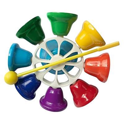 Felimoa Music Bell 8 Tone Percussion Instrument Mallet Toy Handbell Children's
