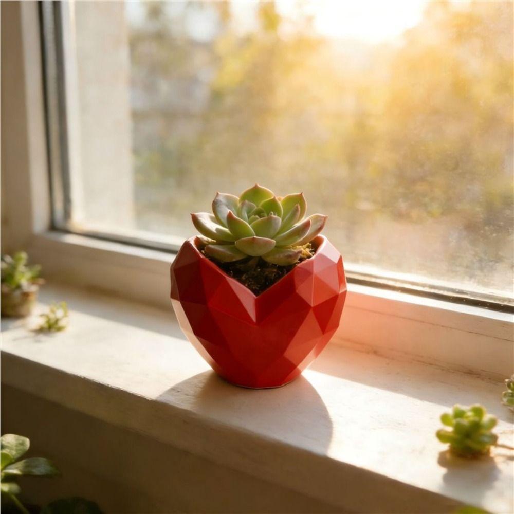 Small Capacity Love Flower Pot Gardening Supplies Plant Container  Indoor Decor