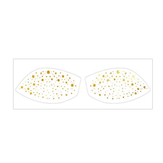 Metallic Eye Tattoo Stickers, Waterproof Temporary Freckle Decals, Sparkling Foil Eye Makeup for Festival Party, Glitter Face Art