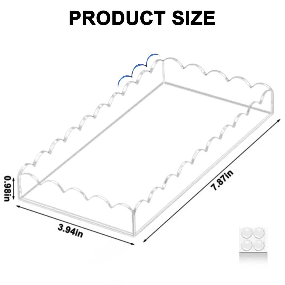 Perfume Display Makeup Organizer Fan-shaped Scalloped Edge Premium Acrylic Smooth Edges Scratch-resistant Finish