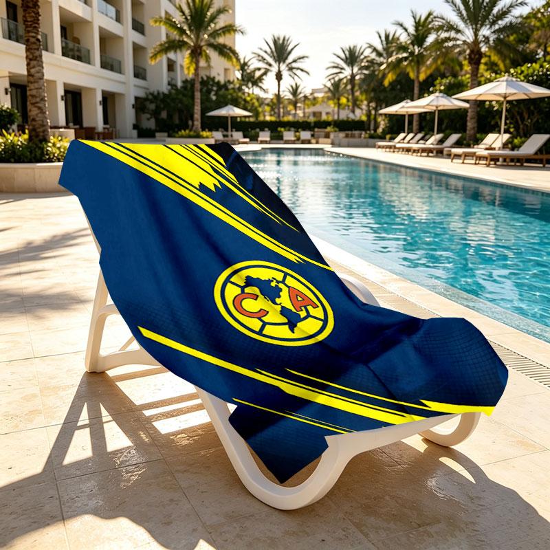 Club America Print Beach Towel Design, Soft, Lightweight. for Home Bathroom, Spa, Pool, Yoga, Surfing, Camping, Gift for Family, Friend