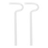 Glass Straws Set Reusable Long Flute Shape Drinking Straws Glass Set with Cleaning Brush