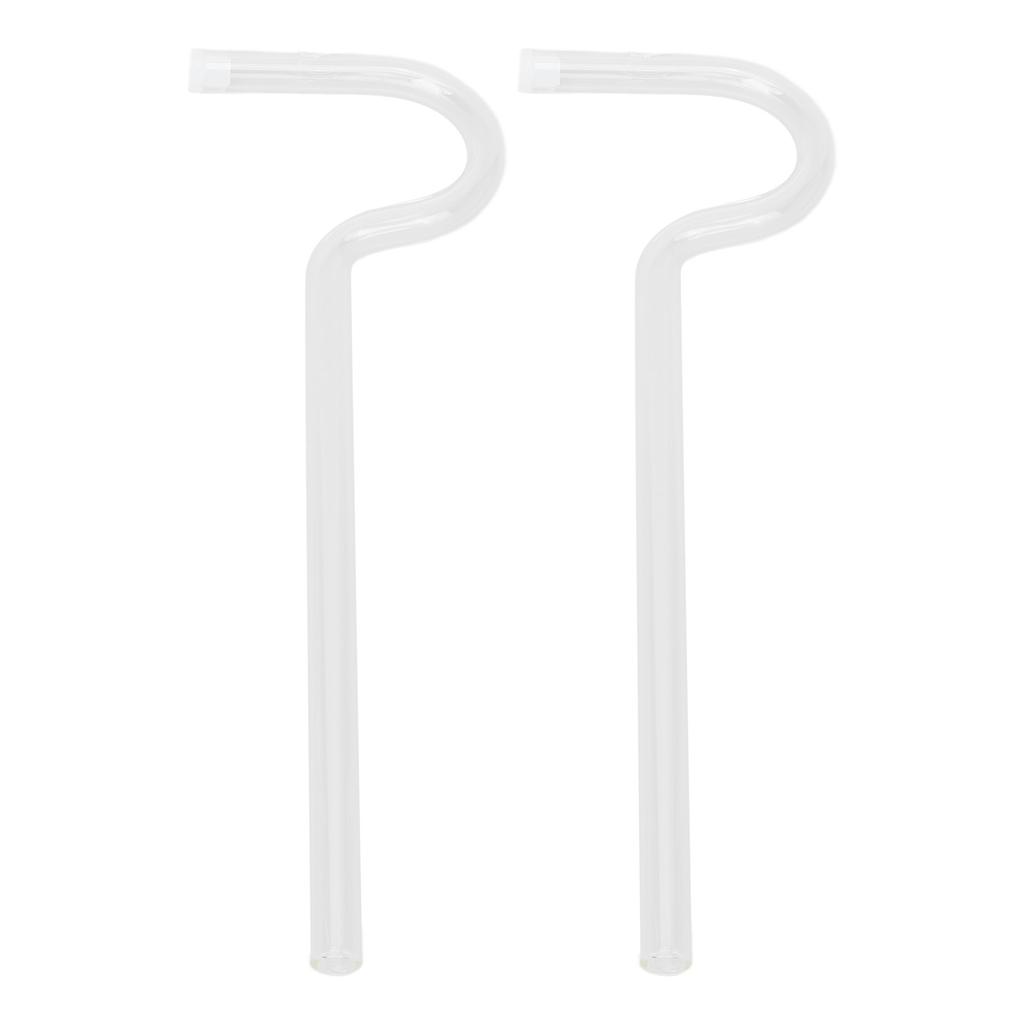 Glass Straws Set Reusable Long Flute Shape Drinking Straws Glass Set with Cleaning Brush