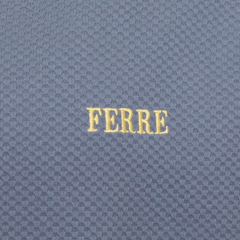 Men's Textured V-neck Short-sleeved T-shirt with Logo GIANFRANCO FERRE