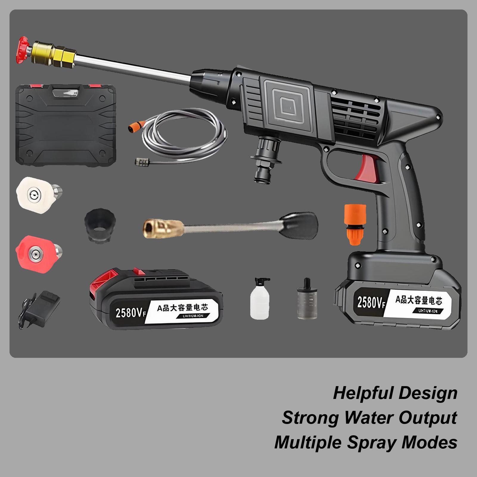 

Portable Pressure Washer Portable Power Cleaner Adjustable Spray Cleaning Tool with Accessories for Home Outdoor Lawn Yard Car CN