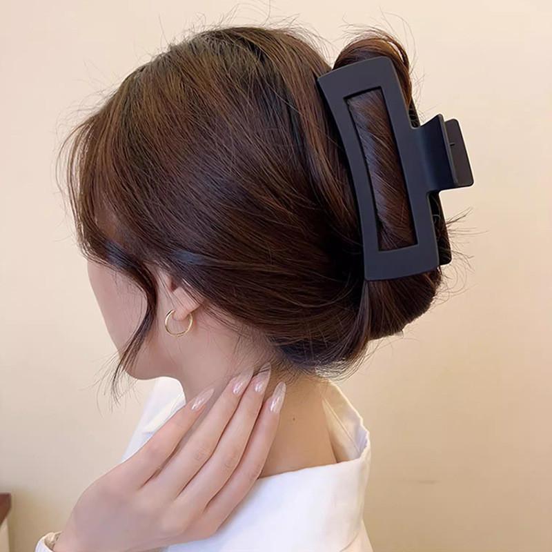 13cm Simplicity Large Rectangular Hair Clip for Women Elegant Temperament Shark Clip Girl Ponytail Clip Hair Clamp