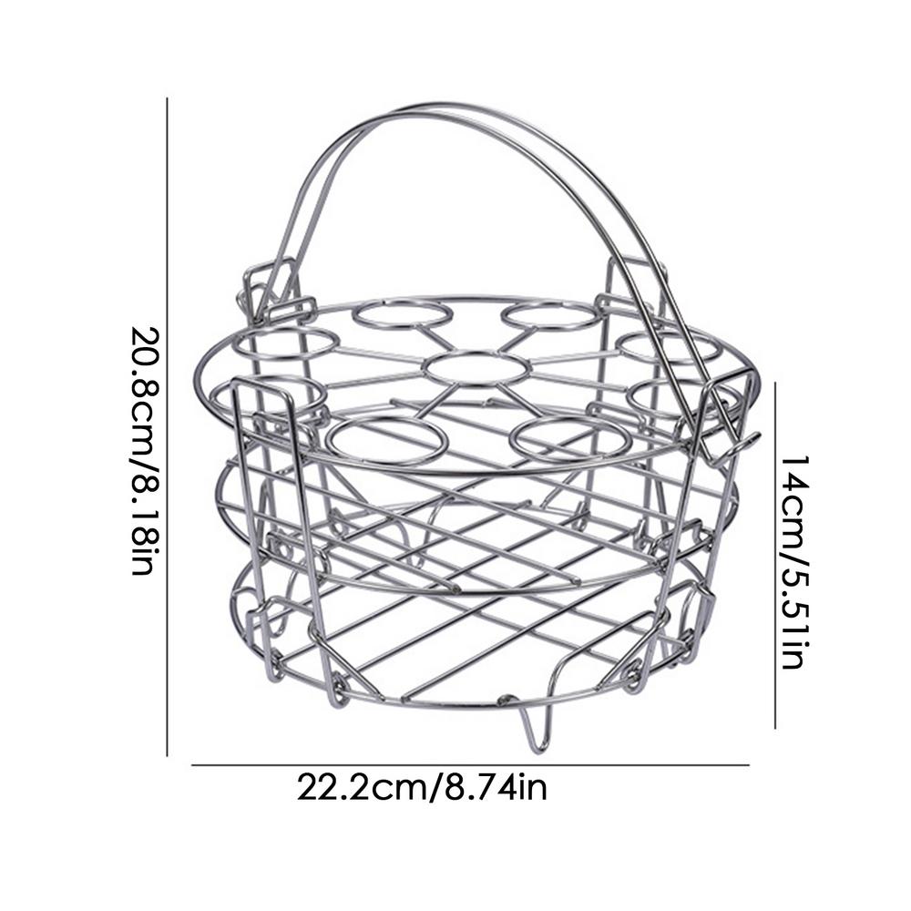 Three-Layer Stainless Steel Food Steamer Rack with Handles Pressure Cooker Eggs Steaming Rack Tray Cookware Kitchen Accessories