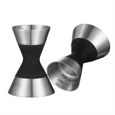 Stainless Steel Creative Double Head Measuring Cup Bar Cocktail Mixing and Measuring Instrument with Graduated Line Ounce Cup