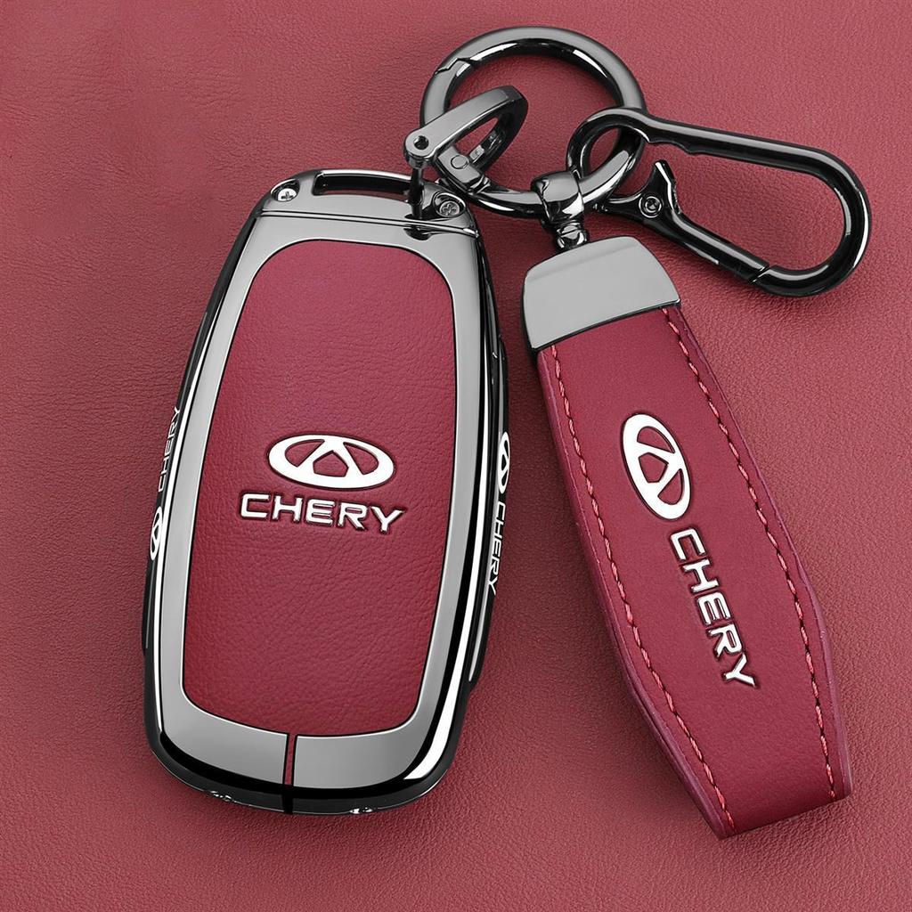Estuche de Aleación de Zinc para Llave de Coche para Chery Tiggo 7 Pro 8 9 2025 2026 Llavero Funda Remota Bolsa Carcasa Soporte Anillo Accesorios Fob