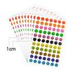 10 Sheets Circle Dot Stickers Shiny Glitter Removable Labels Sticker Laser Labels Craft Decoration Stationary