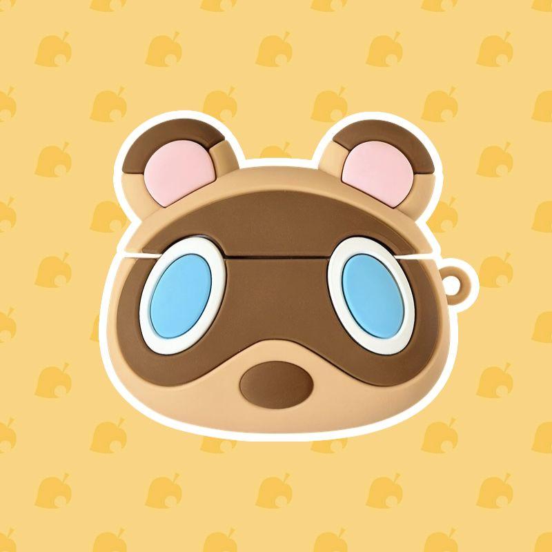 

Generation and Third Generation Airpodspro2 Wireless Bluetooth Earbuds Case 3 4 Generation 5 Generation Silicone Drop-Resistant Mori Friends Club Rack Airpods 3 [Bean raccoon dog/raccoon dog]]