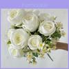 Elegant Silk Rose Bouquet With Realistic Design For Wedding Decor And Photography Props