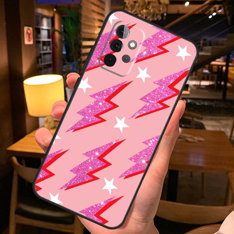 preppy stars lightning pink Case For Samsung Galaxy A52 A12 A22 A32 A42 A51 A71 A13 A23 A33 A53 A14 A54 A34 Phone Cover