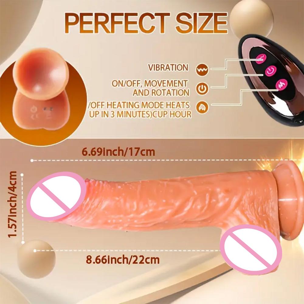 Realistic Dildo Telescopic Vibrator Penis Double Penetration Anal Vagina Masturbation Fake Dick Sex Machine Sex Toys for Women