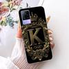 For Vivo V21e V2061 Y73 2021 Case Initial Letter Silicone Protective Soft Back Cover Case For VivoV21e 5G Case V2055 Phone Funda