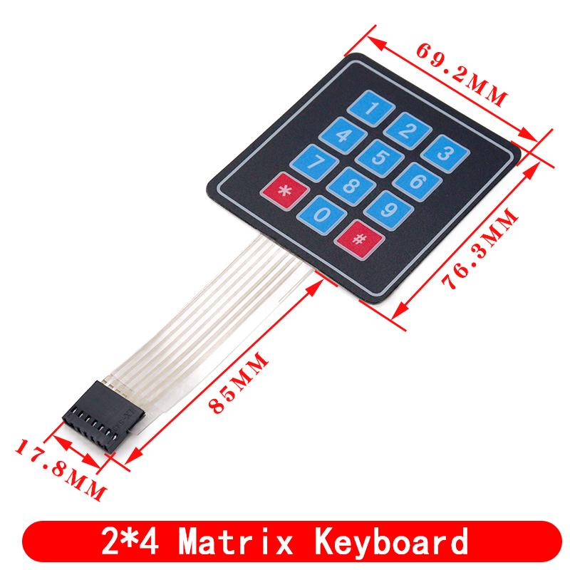 4 12 16 20 Key Button Membrane Switch 1x4 3x4 4x4 4x5 Keys Matrix Array Keyboard Keypad Control Panel DIY Kit For Arduino
