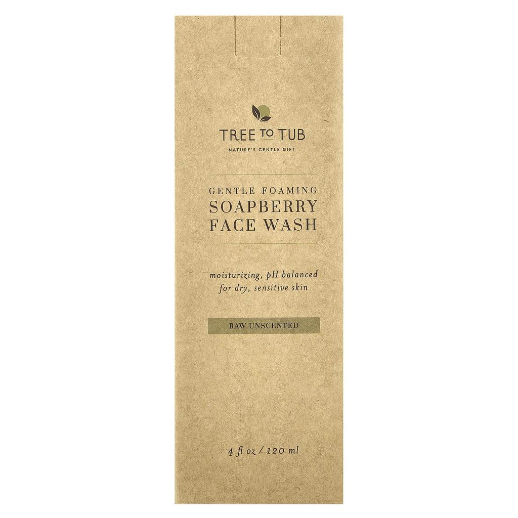 Soapberry Gentle Foaming Face Wash, For Dry and Sensitive Skin, Fragrance Free, 120 Ml (4 Fl Oz)