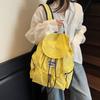 Schoolbag1011 New Casual Backpack Large Capacity Backpack Commuter Drawstring Clamshell Lightweight Travel Backpack