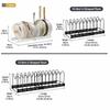 Adjustable Pot Rack Organizer Space Saving Pans Organizer Rack Kitchen Tools Cookware Rack  Indoor