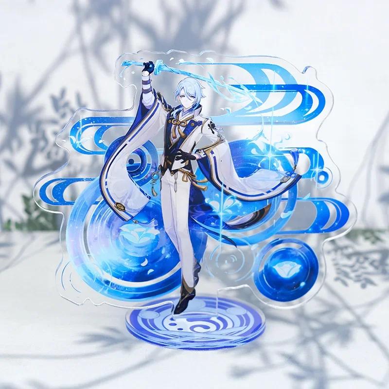 Game Impact New Stand Figure Acrylic Yelan Chevreuse Navia Xiao Cosplay Model Plate Desk Decor Fans Friend Gift