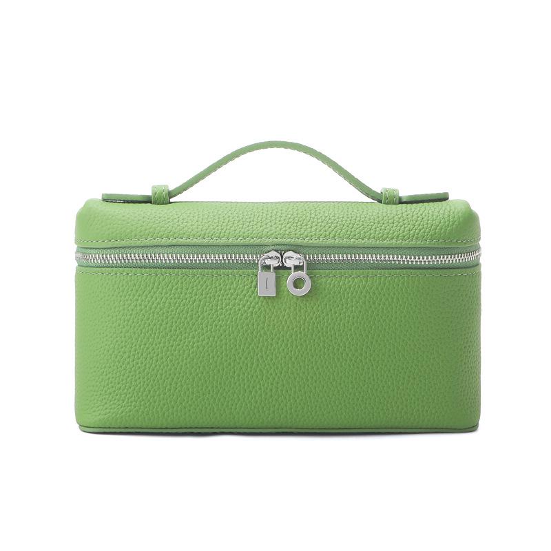 Sac Boîte à Lunch en Cuir de Vachette Pleine Fleur pour Femme, Nouveau Style 2025, Sac Blanc Porté Main/Bandoulière pour Téléphone