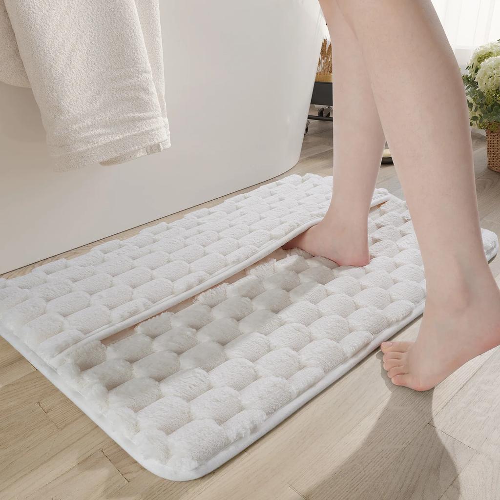 Upgraded Memory Foam Bath Mats, Slow Rebound, Comfortable and Absorbent Foot Mat, Bathroom Rug That Can Wipe The Instep
