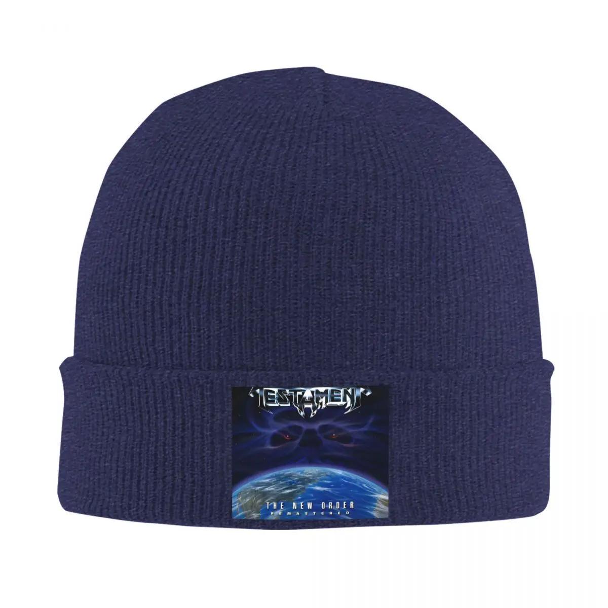 

New TestaUnisext The New Order Knitted Hat For Women Unisex Beanie Autumn Winter Hat Thrash Metal Rock Warm Melon Cap