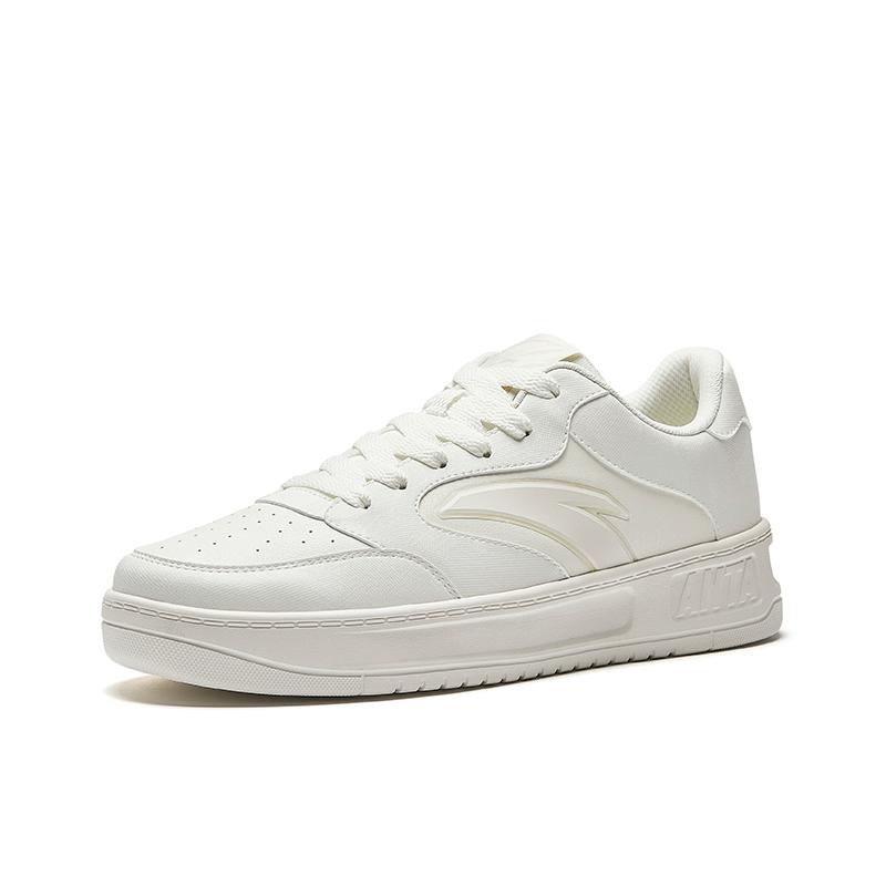 New Anta Height Increasing Abrasion Resistant Lightweight Low Top Skateboard Shoes Men's Ivory White 912528002Q-2