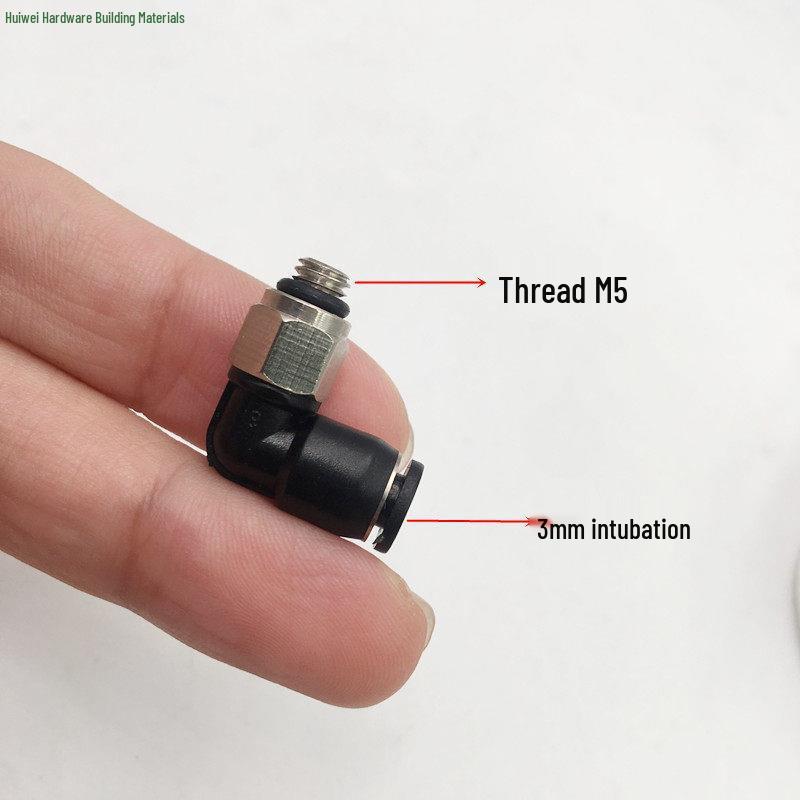 Pneumatic Mini Push-in Connector Set: PC4/6-M5, POC3-M5/4-M6, PL4-M3 Elbow