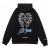 829 CHROME HEARTS Outono e Inverno 2026 Novo Tamanho Grande Estilo Clássico Logo Zíper Moletom com Capuz, Adequado para Casais Usarem