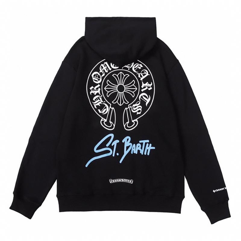 829 CHROME HEARTS Outono e Inverno 2026 Novo Tamanho Grande Estilo Clássico Logo Zíper Moletom com Capuz, Adequado para Casais Usarem