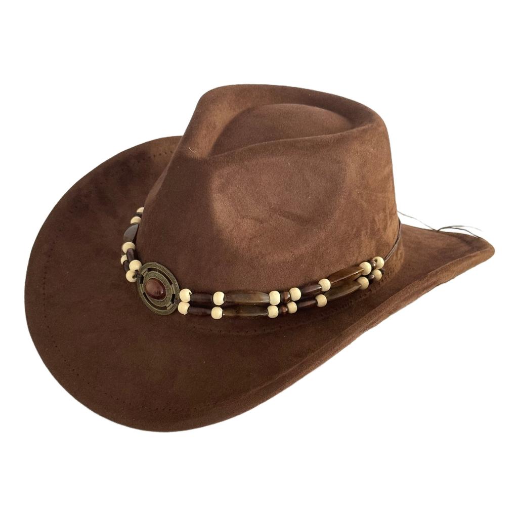 Hot-selling retro bull's head big-brimmed top hat, European and American suede western cowboy hat, men's temperament jazz hat