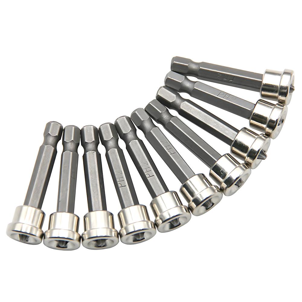 PH2 Gipskartonschrauberbits Kurzer Tiefenanschlag Gipskarton 6,35mm 1-2-5 Stück Schaft Anschlag Schrauben Holzbearbeitung Gipskarton Locator