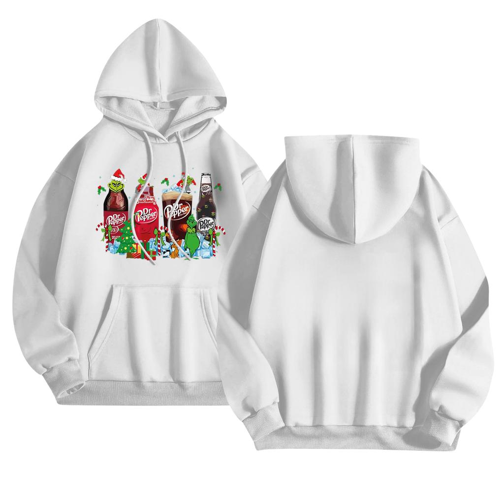 Women's Fashionable Casual Long-Sleeved Hooded Printed Sweatshirt