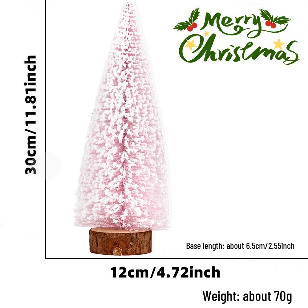 Mini Snow Spray Christmas Tree - Tabletop Holiday Decor Pine Cedar Ornament