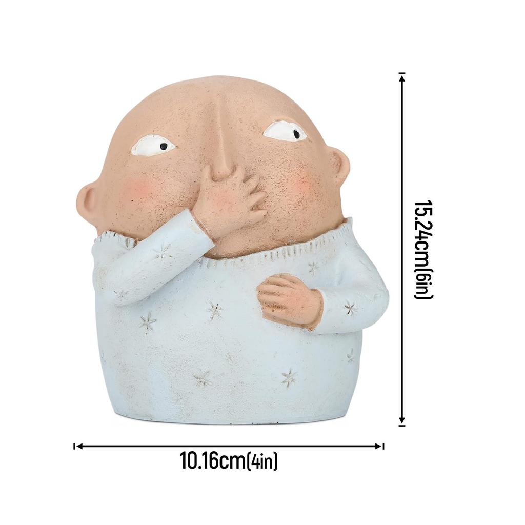 Vulgar Figurine Bathroom Decoration Creative Weird Decor Modern Art Statue Kitschy Figurine Holding Nose Bathroom Statue