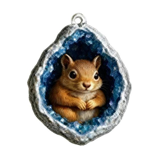 

Акрилова Підвісна Прикраса Тварина Синій Штучний Кристал Дірка Білка Сонечко Птах Коала Опосум Павук Підвіска на Новорічну Ялинку 2D Плоска Прикраса A