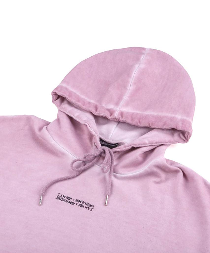 Washed Drop Hoodie (Hand Made) - Pink