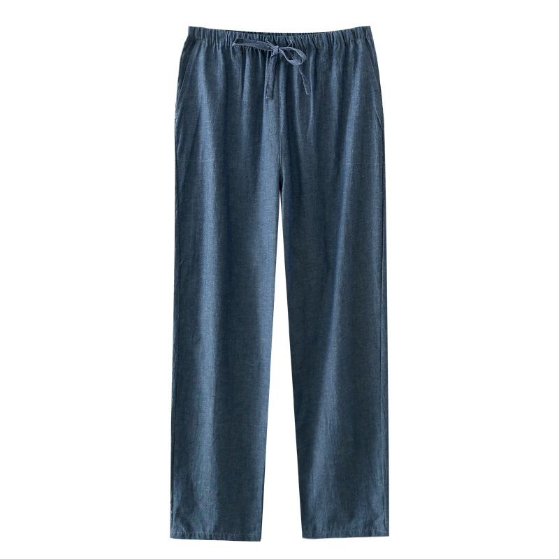 Men's Thin Pajama Pants Soft Pants Cool Drawstring Sleep Pants Loose Cotton Sweatpants with Pockets Breathable Lightweight Casual Pants for Male