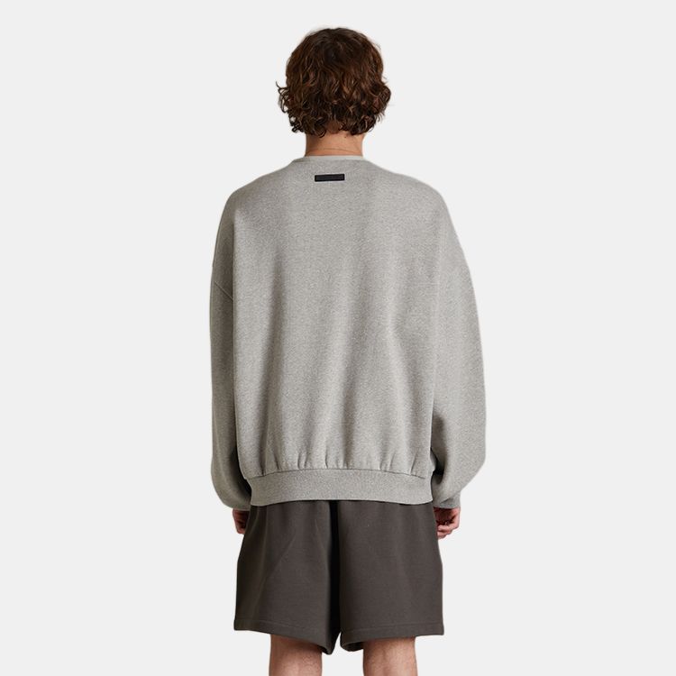 Fear of God Essentials Crewneck Dark Heather Oatmeal Men Tops Grey 192SP244683F