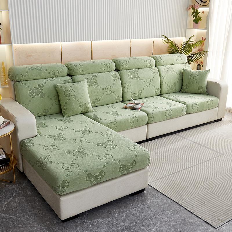 

Чехол на подушку сиденья дивана, однотонный эластичный утолщенный чехол для дивана, секционный диван, L-образный угловой чехол для кресла Back cushion-1pc зелёный