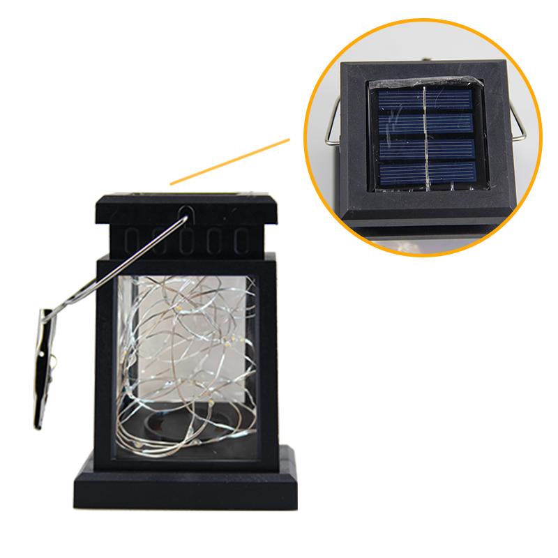 Hanging Flickering Solar Lights Star/Candle Garden Decoration Lantern Waterproof Landscape Yard Lights Terrace Lamp with Hook