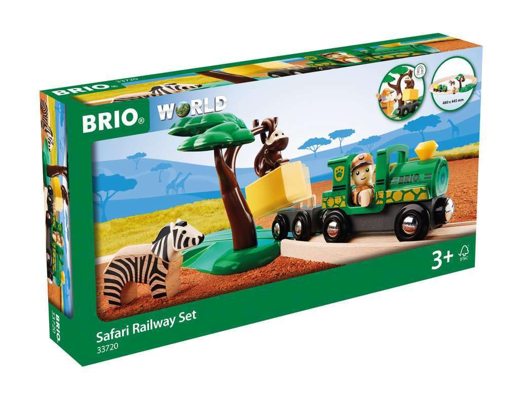 BRIO Safari Circle Set for ages 3 and Wooden Wooden Rail Gift 33720, up. [Toy, Toy, Rail, Set, (Birthday/Christmas)]