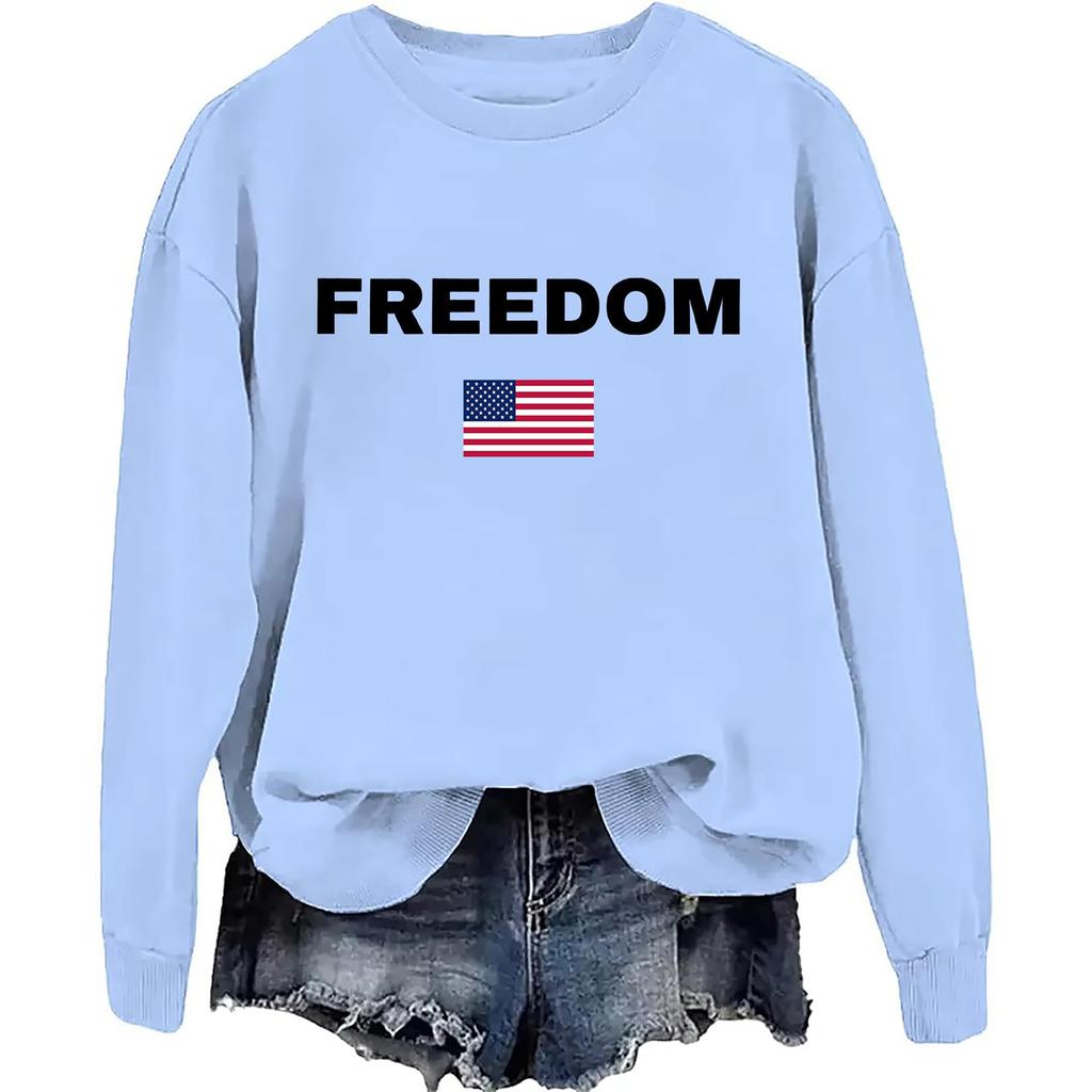 Women's Fashionable And Casual Long Sleeved Printed Round Neck Sportswear Pullover, Slim Fit T-shirt Top