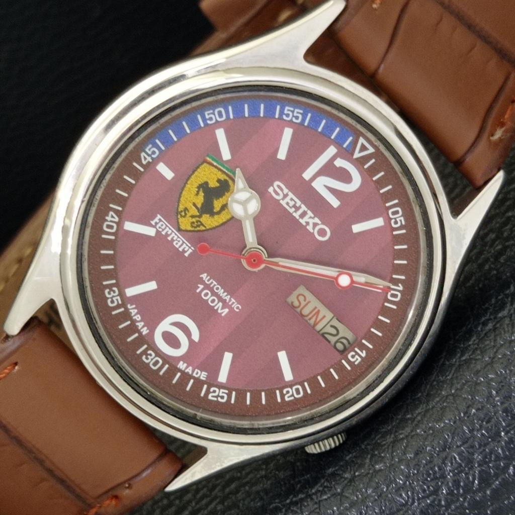 

SEIKO VINTAGE AUTOMATIC 7009A JAPAN MENS FERRARI DIAL WATCH a700434-5 R203-a700434