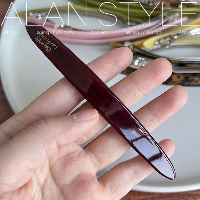 11.5cm Long Hair Clip French Barrettes  Accessories Pony Hair for Women and Girls Rolled up Acetate Headwear