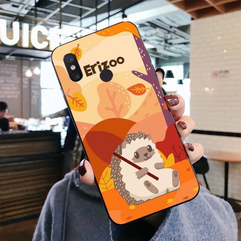 YNDFCNB Kawaii Jeż Etui na Telefon dla Xiaomi mi 8 9 10 lite pro 9SE 5 6 X max 2 3 mix2s F1