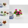 Foam Rose Artificial Potted Plant With Butterfly Accent For Indoor Decoration And Photography Use