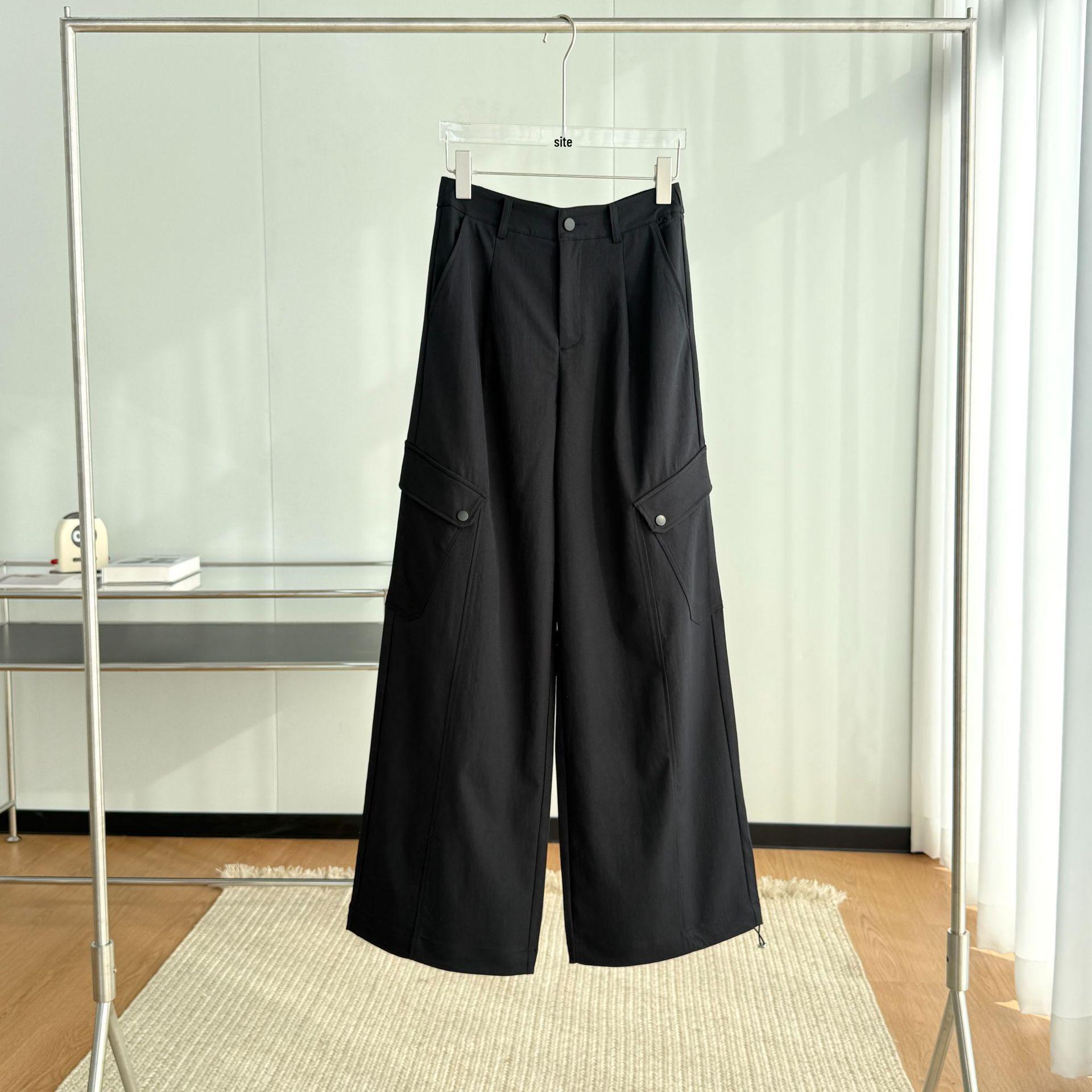 

Wrinkle-Resistant American Retro Wide-Leg Drawstring Pants - Spring/Summer 2026 Collection 30/2XL Темно-синій